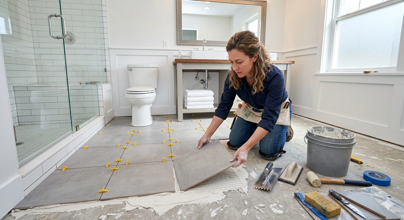 How to Tile a Bathroom Floor: DIY Guide for Beginners